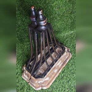 Rustic Metal and Wood Book Shelf